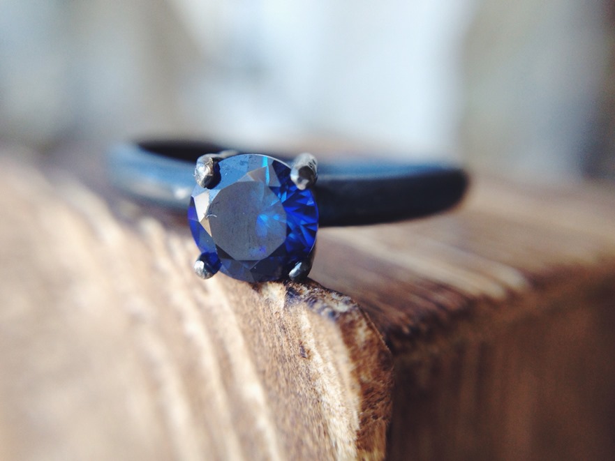 Buy Blue sapphire silver ring, September birthstone jewelry Gift online at  aStudio1980.com
