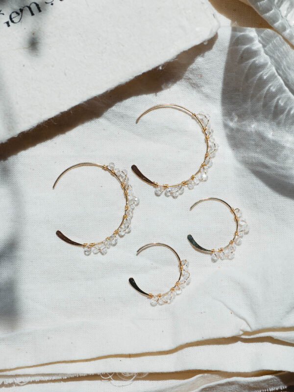 Crystal Hoop Earrings | Gold-Filled | LoveGem Studio