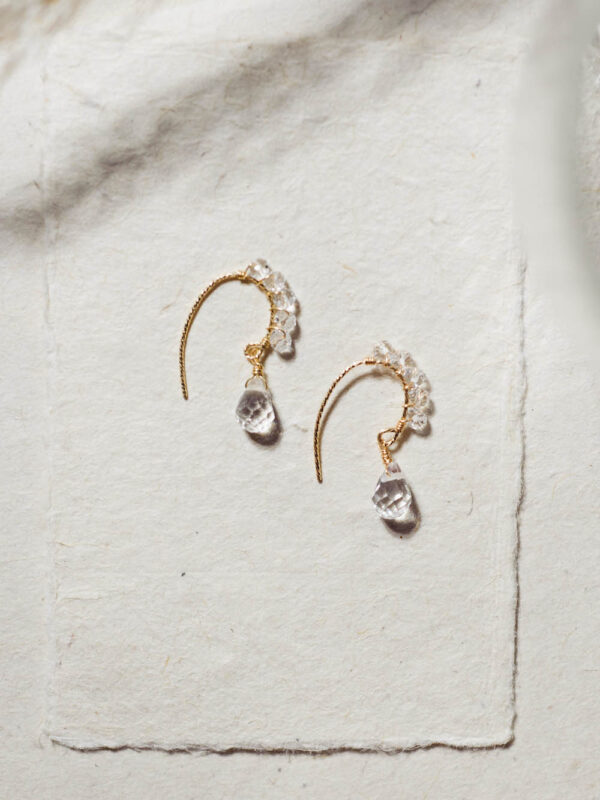 Crystal Drop Earrings / Gold-Filled