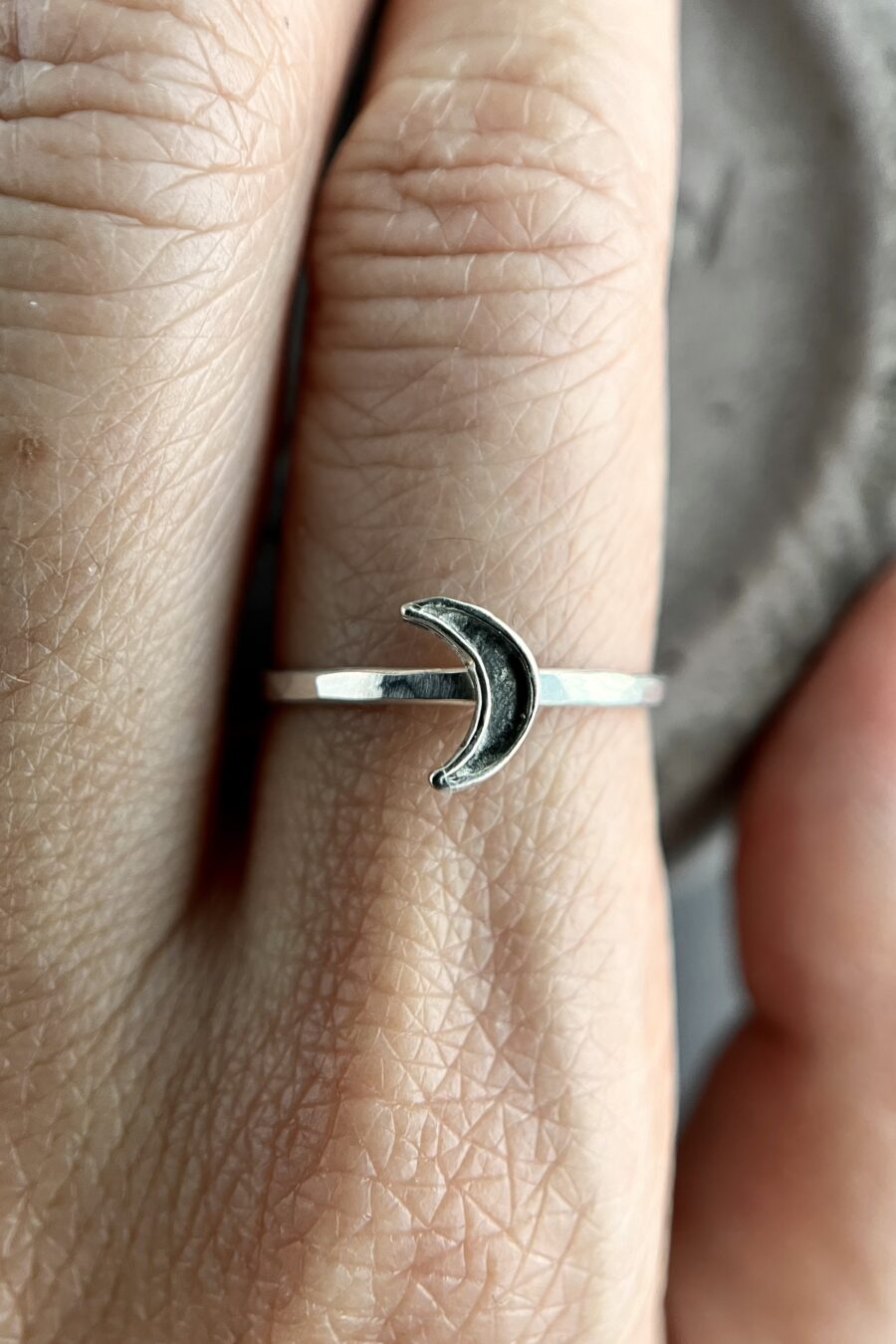 Crescent Moon Ring | Sterling Silver | LoveGem Studio - Image 3